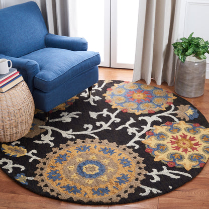Tapis en laine moderne à motif floral Blossom Maaret, fait main par SAFAVIEH