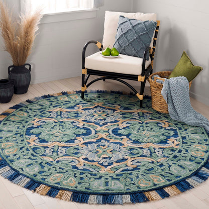 Tapis en laine à motif floral Porzia fait main SAFAVIEH