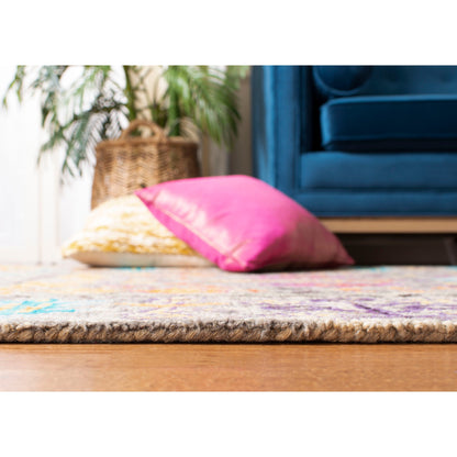 Tapis en laine moderne à motif floral Takuko fait main SAFAVIEH