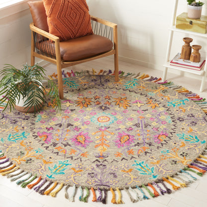 Tapis en laine moderne à motif floral Takuko fait main SAFAVIEH