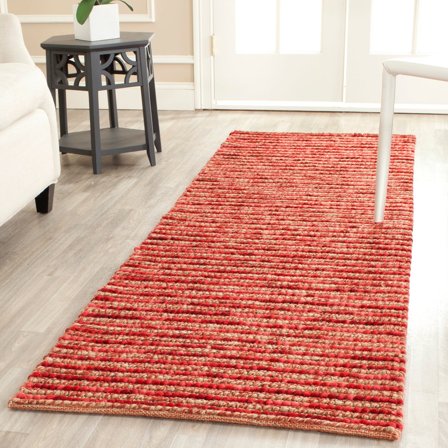 SAFAVIEH Tapis bohème fait à la main en jute et en laine Jelisava