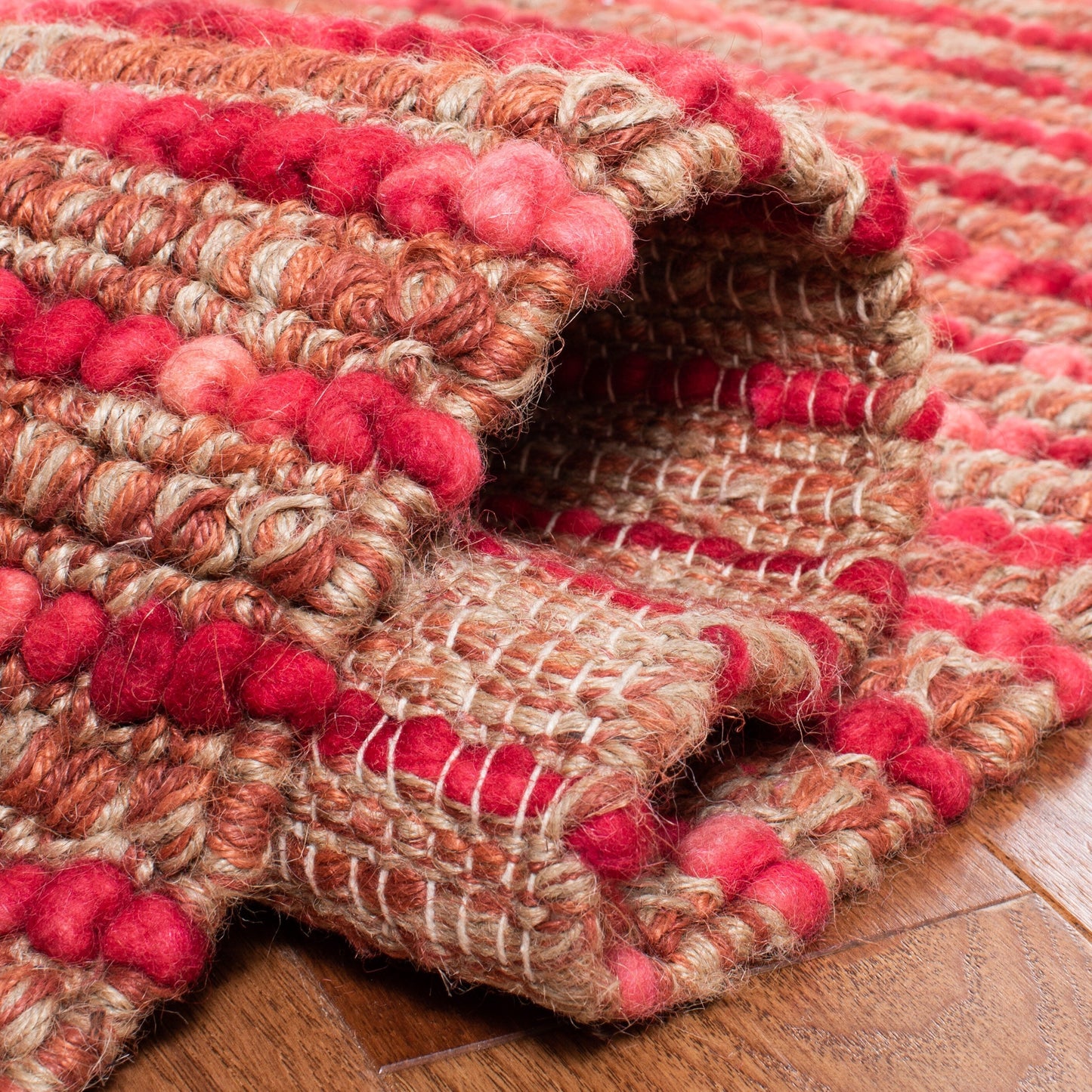 SAFAVIEH Tapis bohème fait à la main en jute et en laine Jelisava