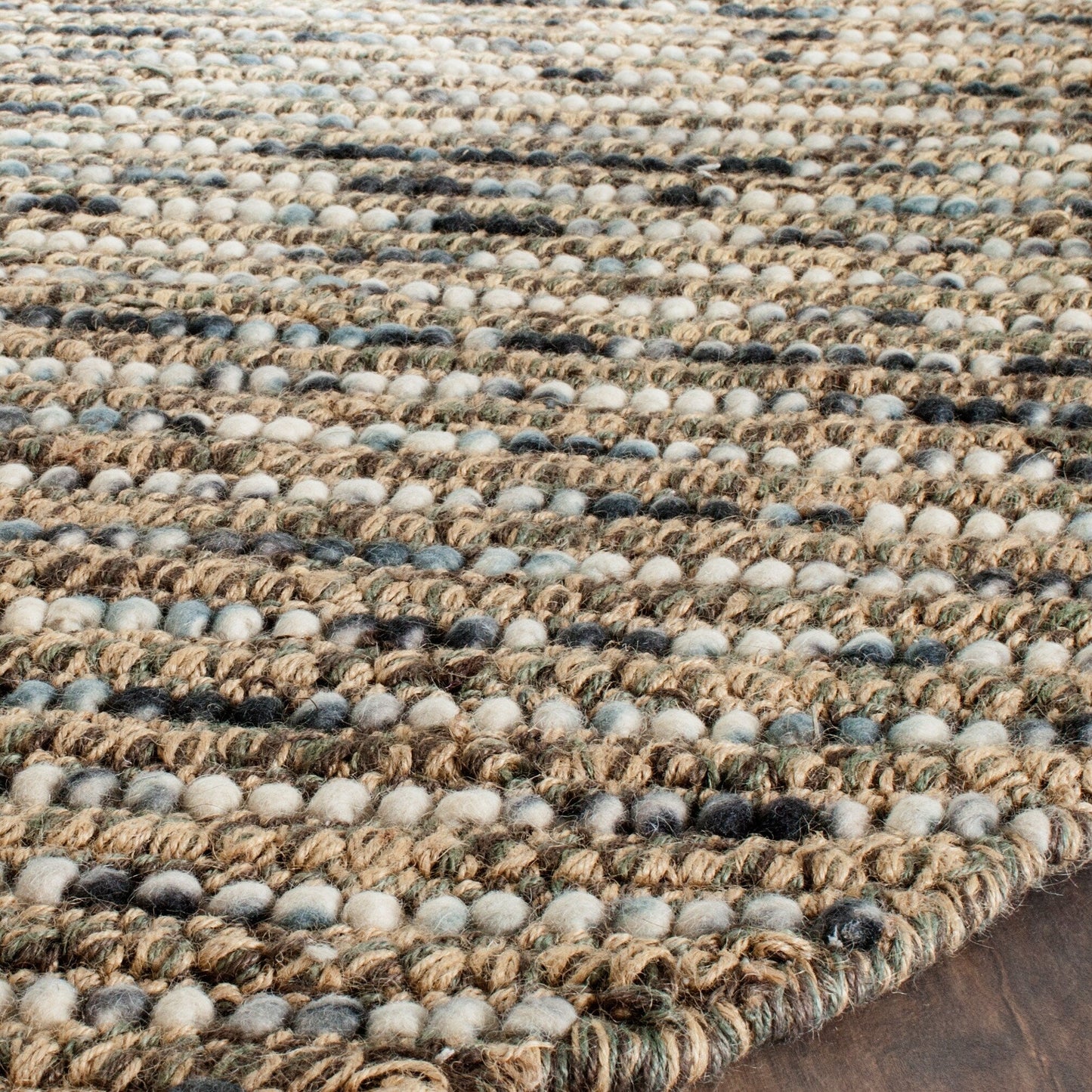 SAFAVIEH Tapis bohème fait à la main en jute et en laine Jelisava