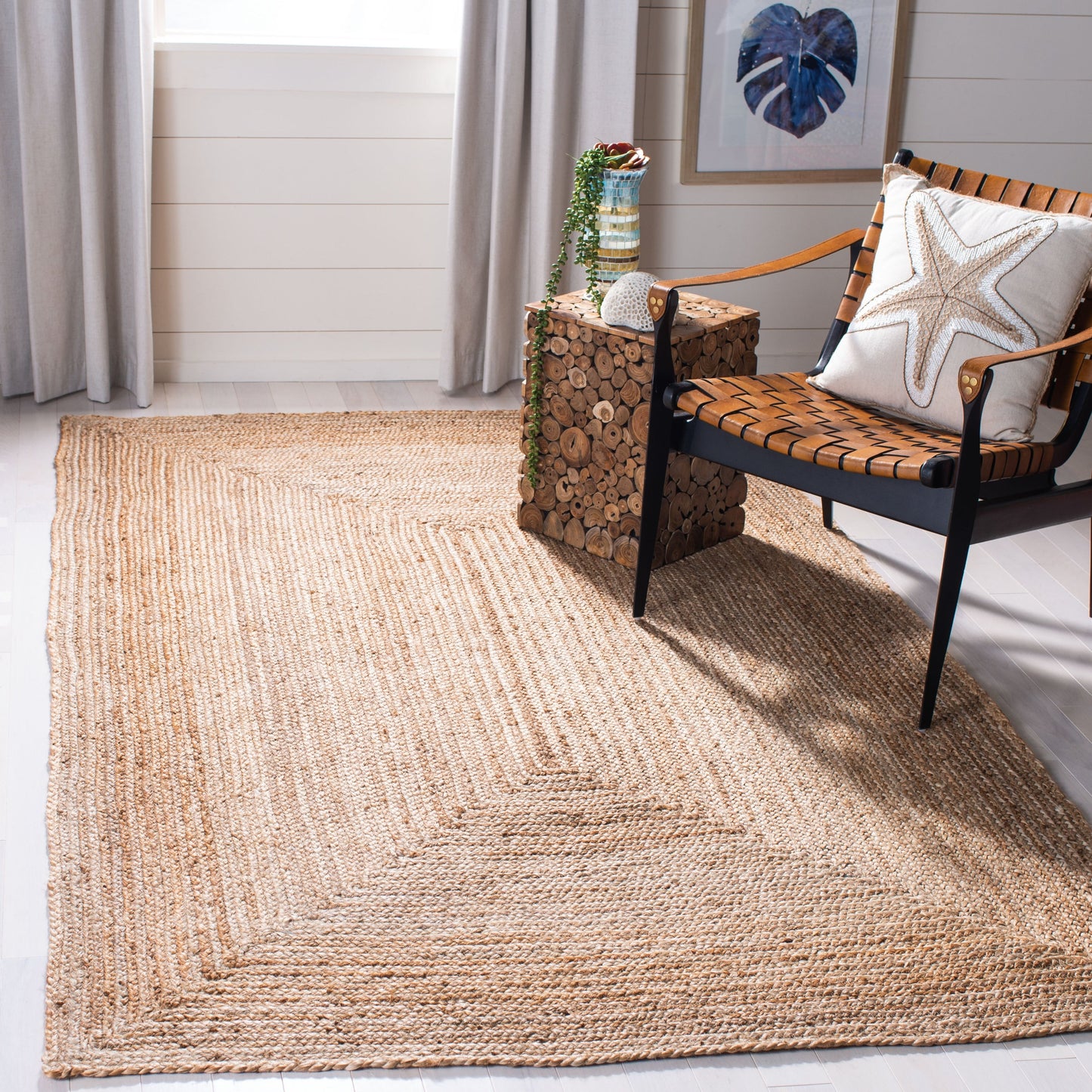 Tapis en jute côtier Pepa de Cape Cod, fait main par SAFAVIEH