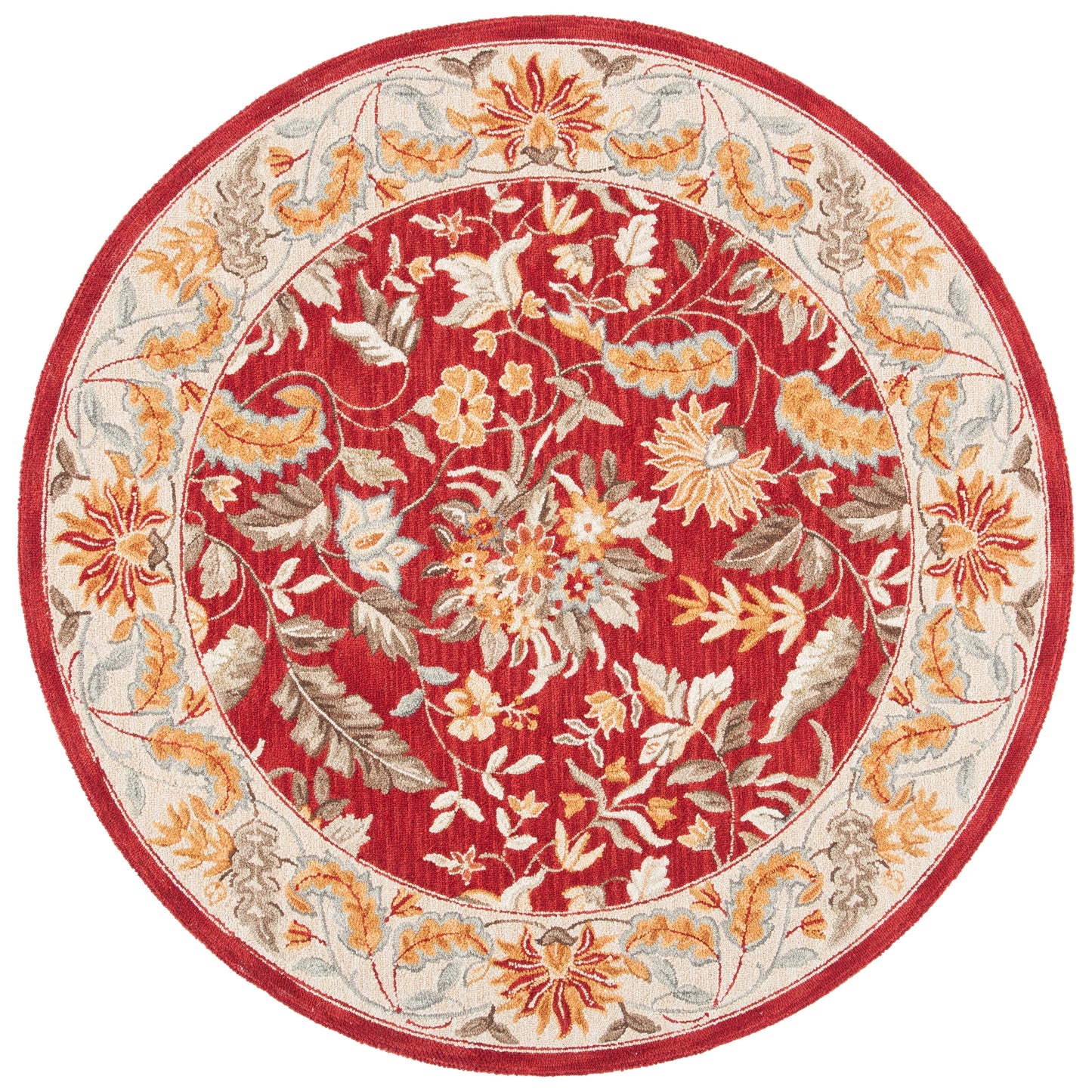 Tapis en laine SAFAVIEH fait main Chelsea Malda style campagne française à motifs floraux