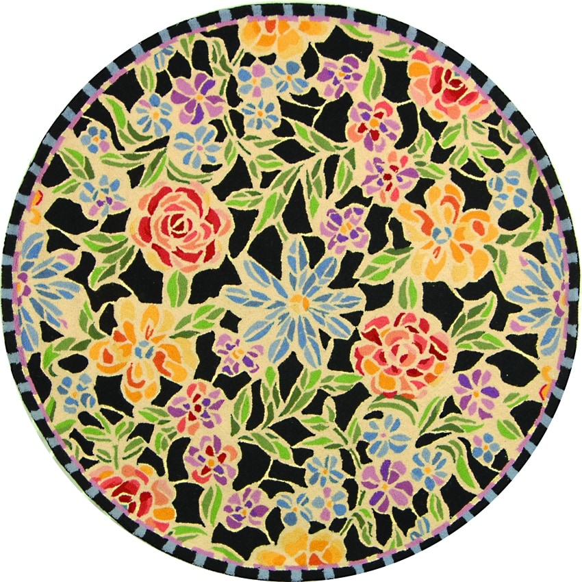 Tapis en laine SAFAVIEH fait main Chelsea Sprig à motif floral style campagne française