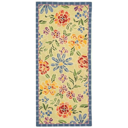 Tapis en laine SAFAVIEH fait main Chelsea Sprig à motif floral style campagne française