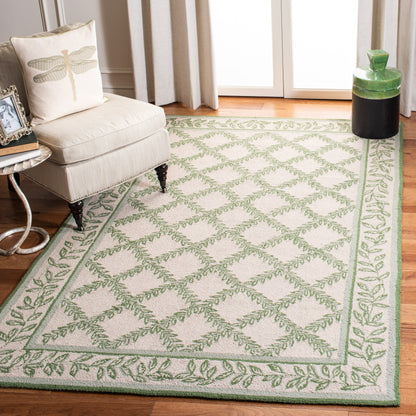 Tapis en laine SAFAVIEH Chelsea Sunstripe Trellis fait main, style campagne française