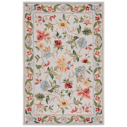 Tapis en laine SAFAVIEH fait main Chelsea Yauhenia à motif floral de style campagnard français