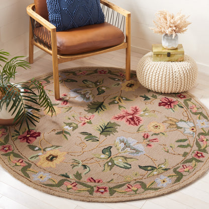 Tapis en laine SAFAVIEH fait main Chelsea Yauhenia à motif floral de style campagnard français