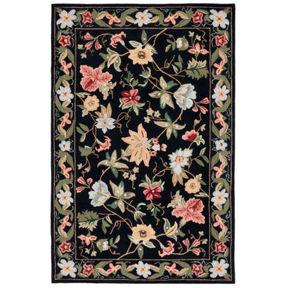 Tapis en laine SAFAVIEH fait main Chelsea Yauhenia à motif floral de style campagnard français