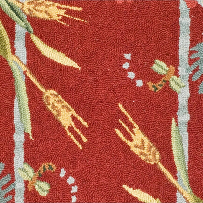 Tapis en laine SAFAVIEH fait main Chelsea Yauheniya motif coq de campagne française