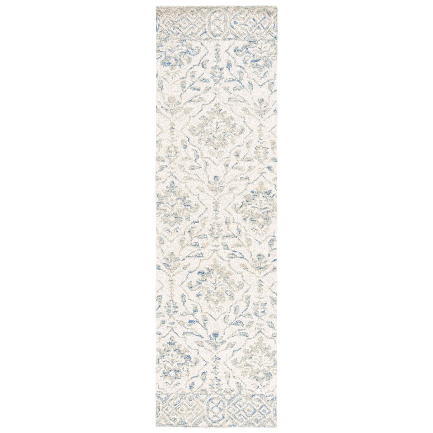 Tapis en laine Elvedina à motif floral, teint à la main par SAFAVIEH