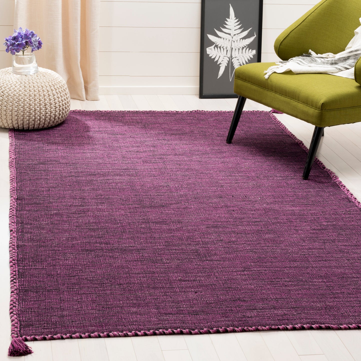 Tapis décontracté en coton tissé à plat SAFAVIEH Montauk Jahi à carreaux, fait main