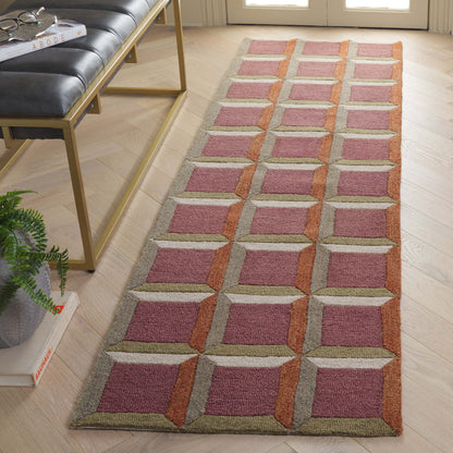 Tapis en laine SAFAVIEH fait main, style Hikariko, moderne du milieu du siècle