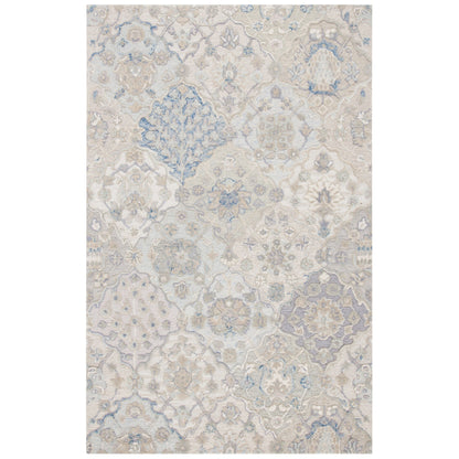 Tapis en laine imprimé floral glamour fait main SAFAVIEH