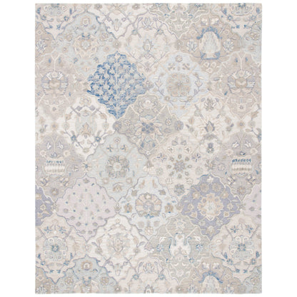 Tapis en laine imprimé floral glamour fait main SAFAVIEH