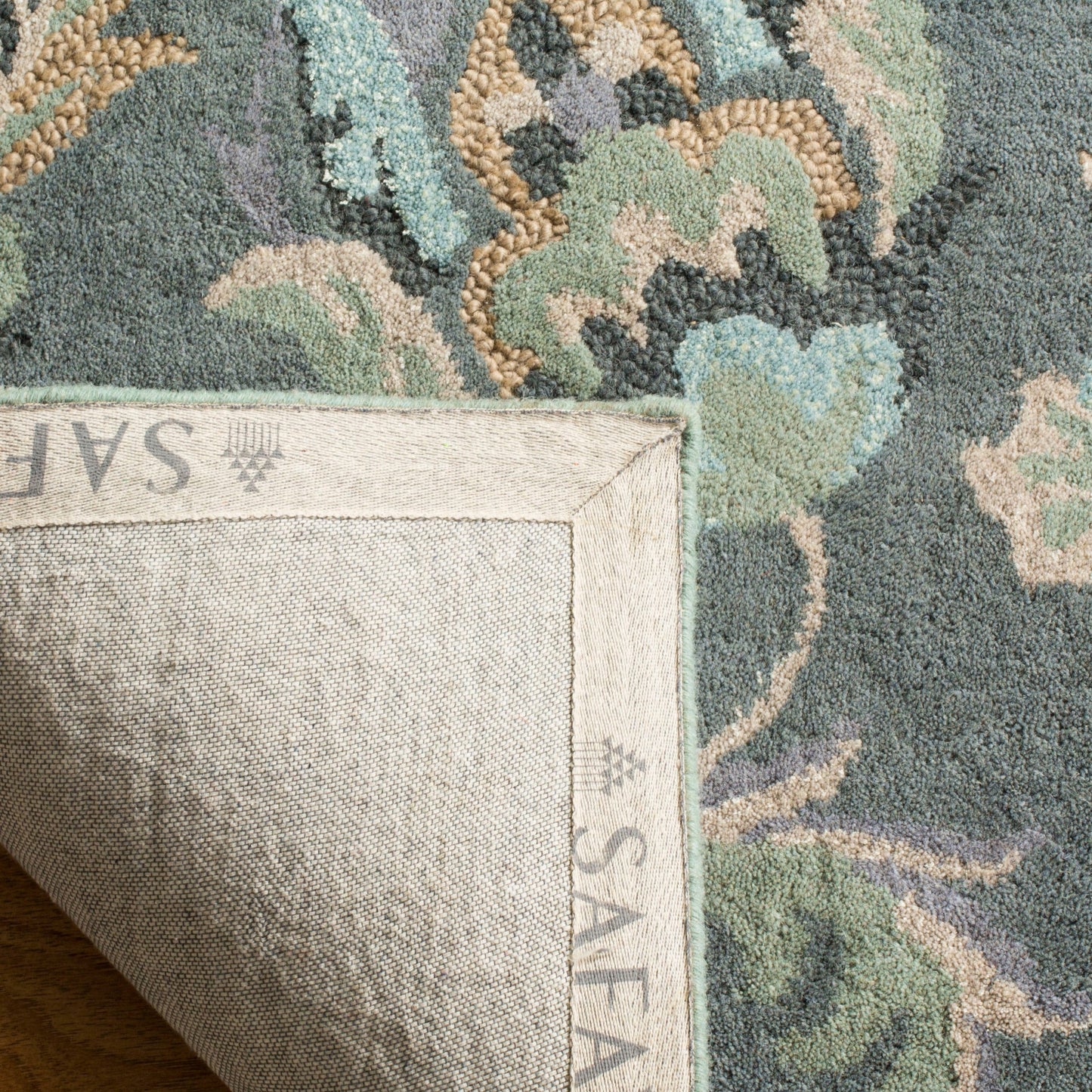 Tapis en laine à motif floral champêtre SAFAVIEH fait main, style jardin aase