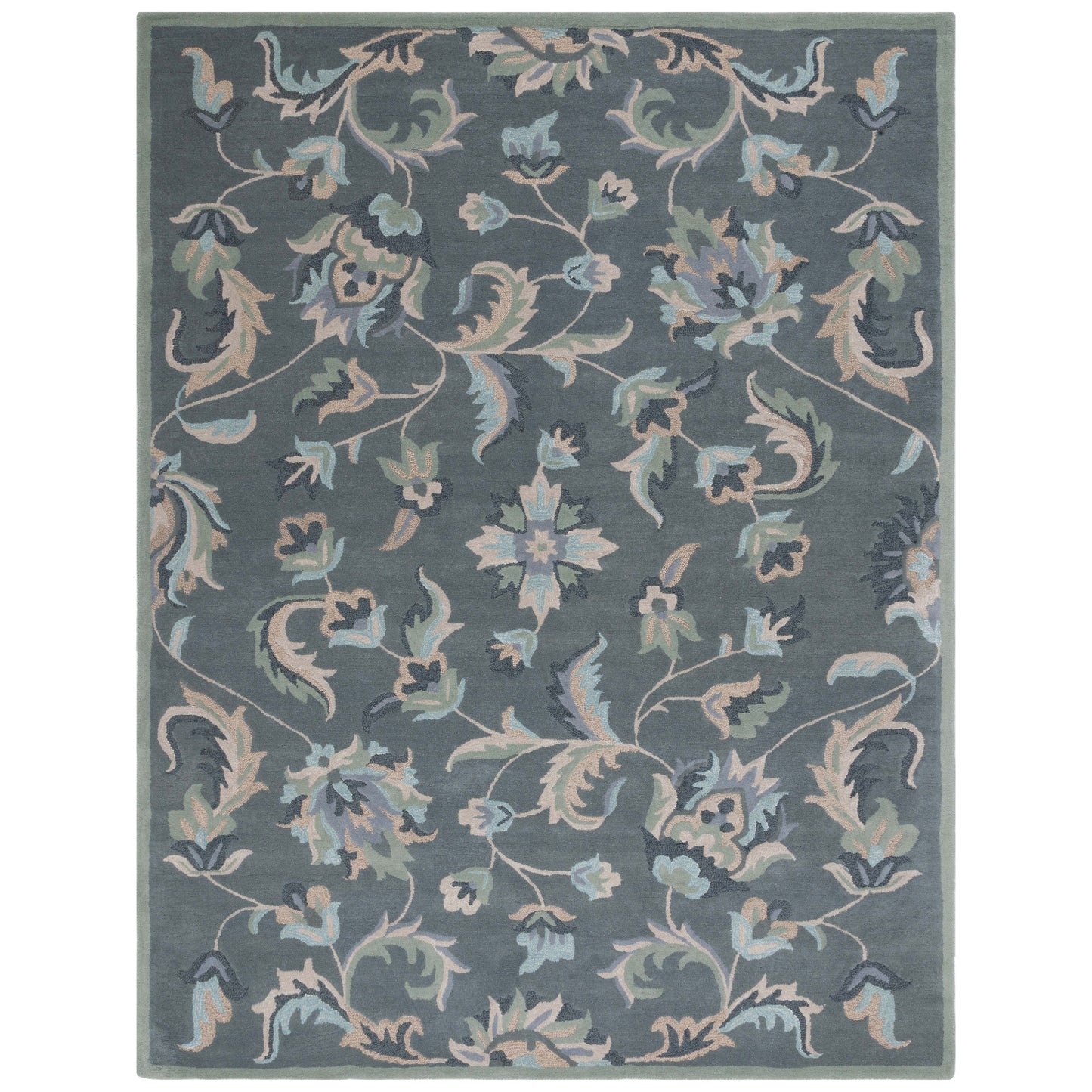 Tapis en laine à motif floral champêtre SAFAVIEH fait main, style jardin aase