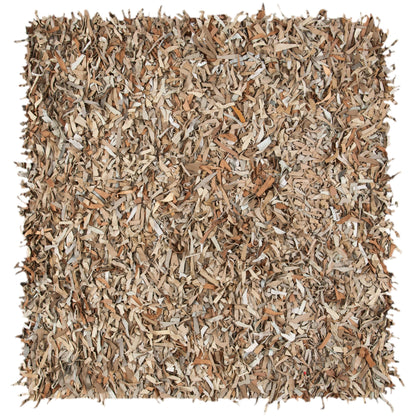 SAFAVIEH Tapis en cuir moderne à poils longs Blayne fait à la main