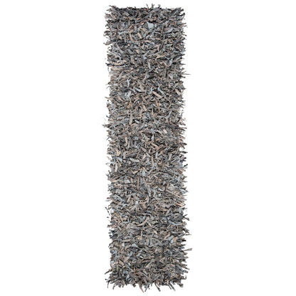 SAFAVIEH Tapis en cuir moderne à poils longs Blayne fait à la main