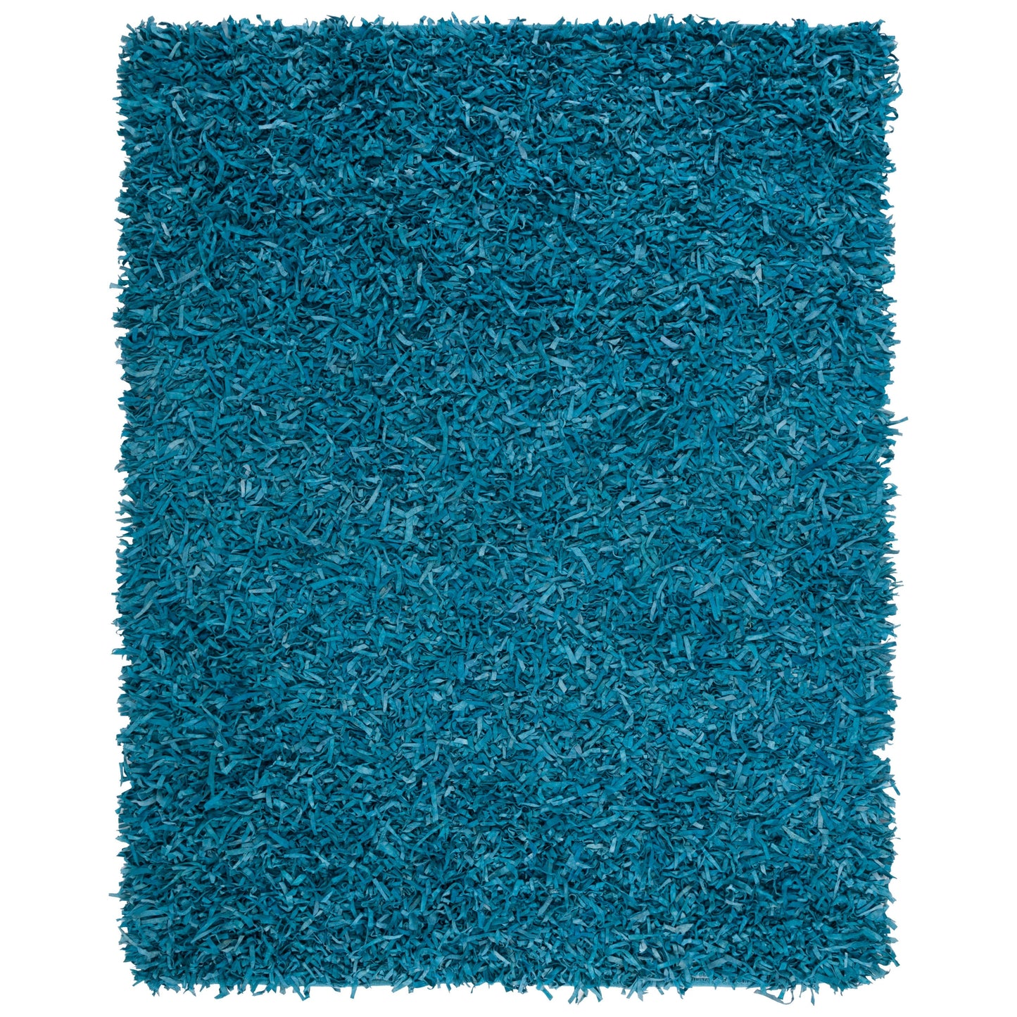 Tapis décoratif moderne SAFAVIEH en cuir shaggy fait main Doinita