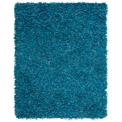 Tapis décoratif moderne SAFAVIEH en cuir shaggy fait main Doinita