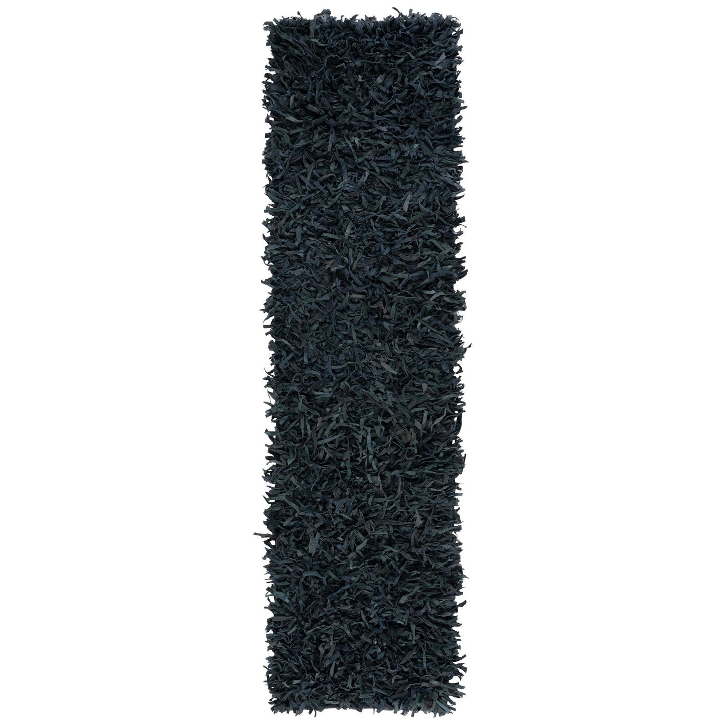 Tapis décoratif moderne SAFAVIEH en cuir shaggy fait main Doinita
