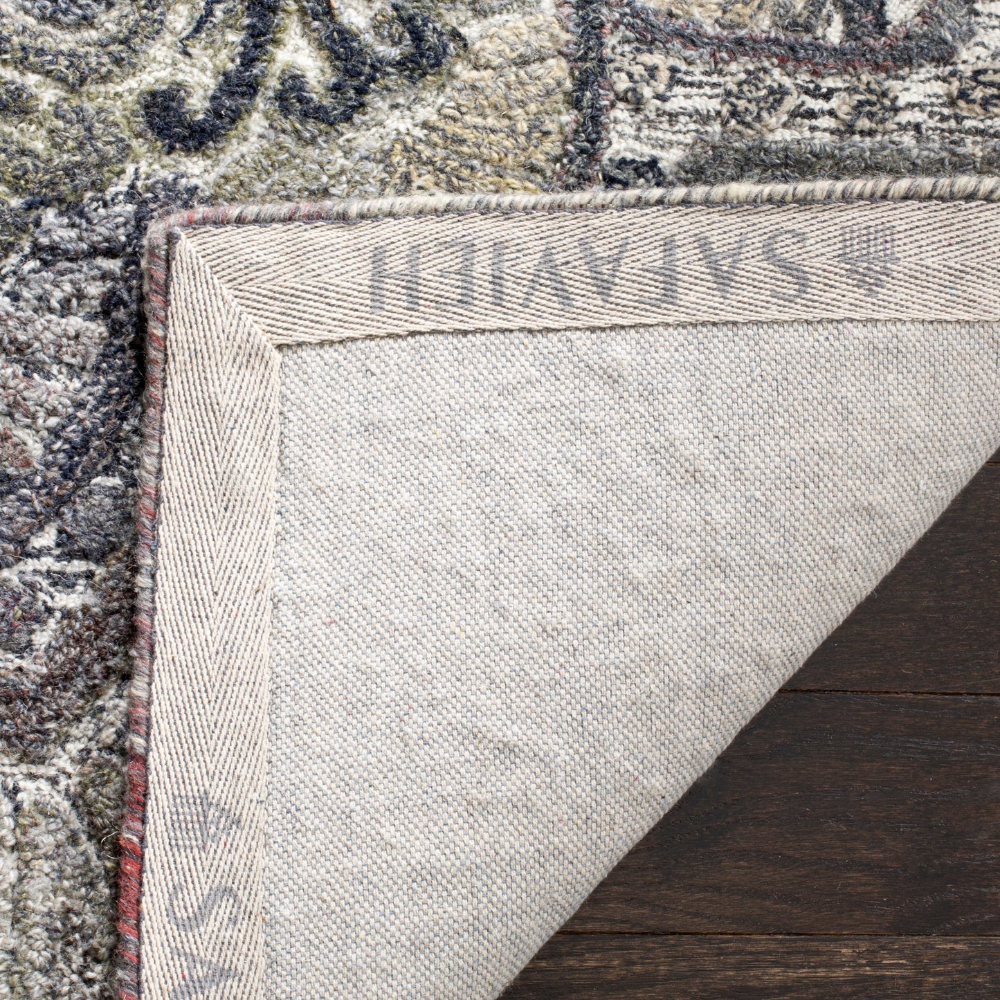 SAFAVIEH Tapis en laine à médaillon moderne Carlijn fait à la main