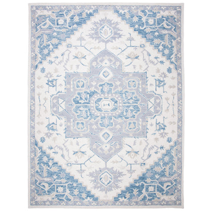 Tapis en laine SAFAVIEH à micro-boucles, motif médaillon Gulseven, fait main