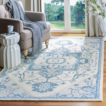 Tapis en laine SAFAVIEH à micro-boucles, motif médaillon Gulseven, fait main