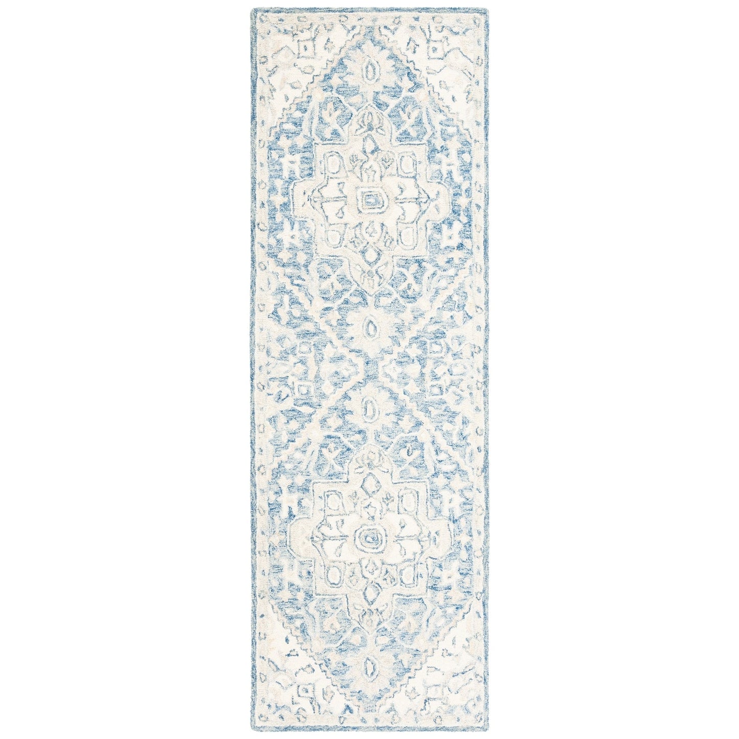 Tapis en laine SAFAVIEH à micro-boucles, motif médaillon Gulseven, fait main