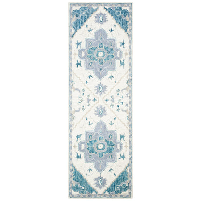 Tapis en laine SAFAVIEH à micro-boucles, motif médaillon Gulseven, fait main