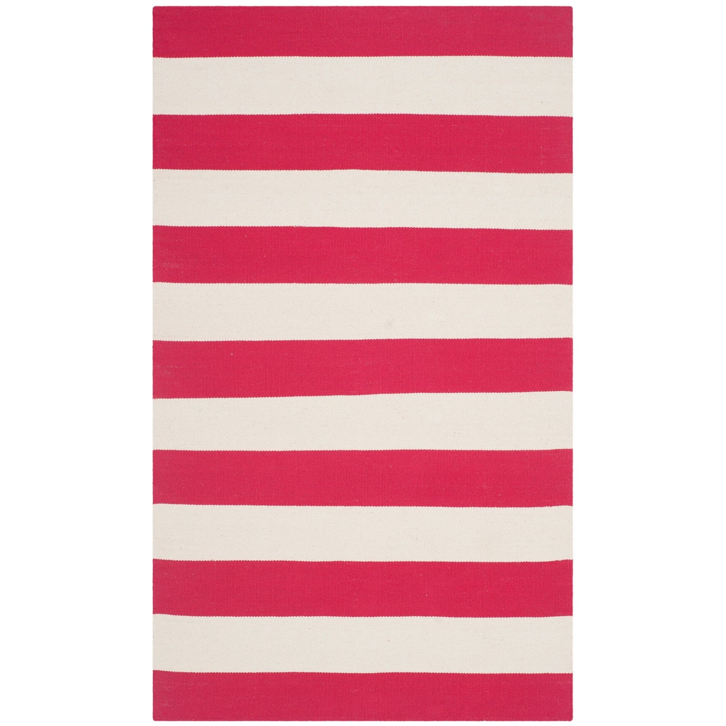 Tapis SAFAVIEH Montauk à rayures Geltrude en coton tissé plat fait main