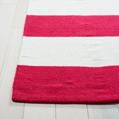 Tapis SAFAVIEH Montauk à rayures Geltrude en coton tissé plat fait main