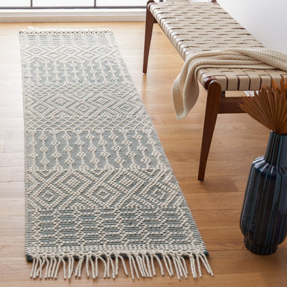 Tapis à franges en laine Natura Estel fait main SAFAVIEH