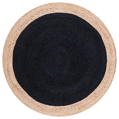 Tapis rond en jute à bordure Jolette en fibres naturelles fait main SAFAVIEH