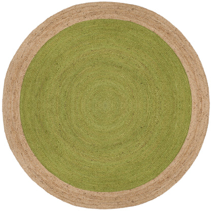 Tapis rond en jute à bordure Jolette en fibres naturelles fait main SAFAVIEH