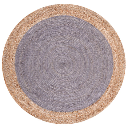 Tapis rond en jute à bordure Jolette en fibres naturelles fait main SAFAVIEH