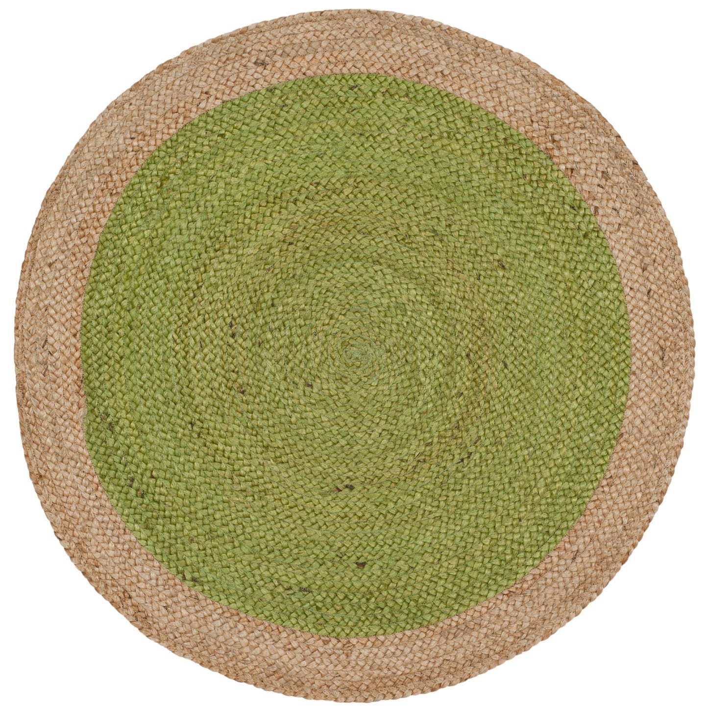 Tapis rond en jute à bordure Jolette en fibres naturelles fait main SAFAVIEH