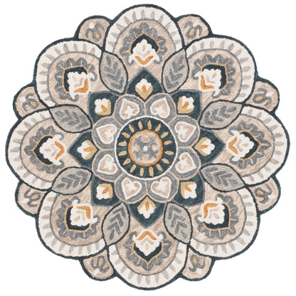 Tapis en laine Sheyla à fleurs ornementales, fait main, SAFAVIEH.