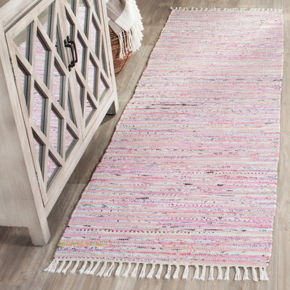 Tapis en coton à rayures scintillantes fait main SAFAVIEH