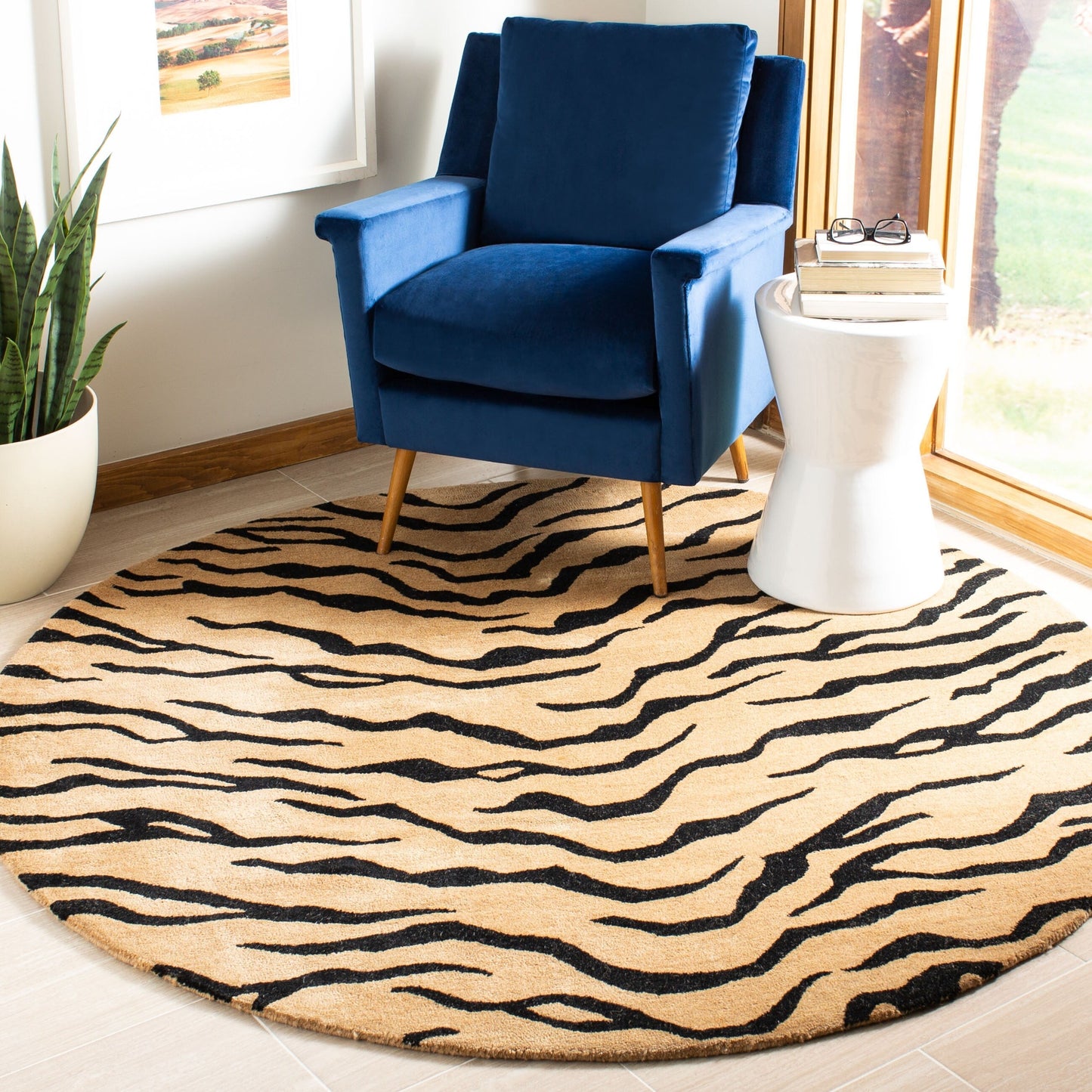 Tapis SAFAVIEH Soho Latoyia Tiger en laine de Nouvelle-Zélande, fait main