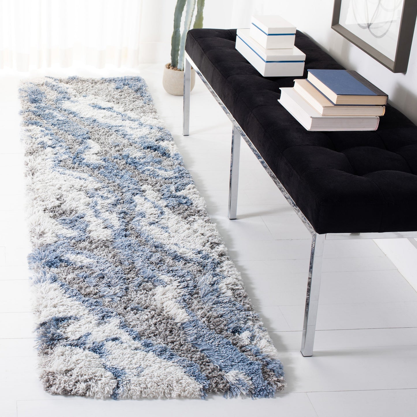 Tapis SAFAVIEH Horizon Shag Remona de 6,6 cm d'épaisseur