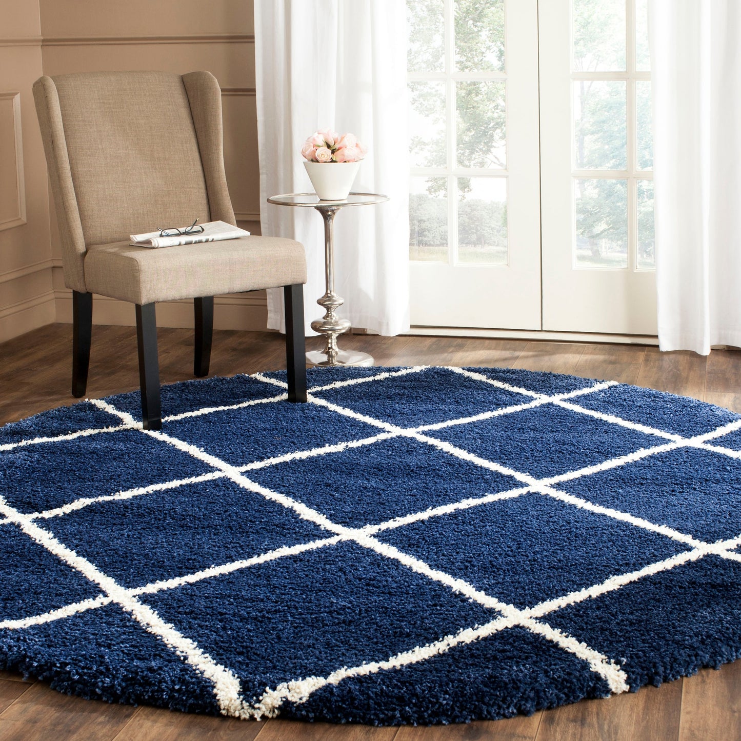 Tapis SAFAVIEH Hudson Shag Raili Diamond Trellis de 5 cm d'épaisseur
