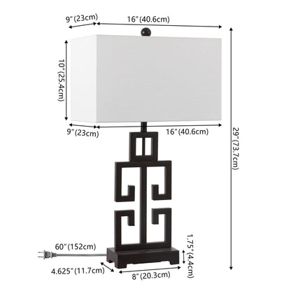 Lampe de table Chantelle de SAFAVIEH Lighting, style grec, finition or antique, 74 cm (lot de 2) - 41 cm (L) x 23 cm (P) x 74 cm (H)