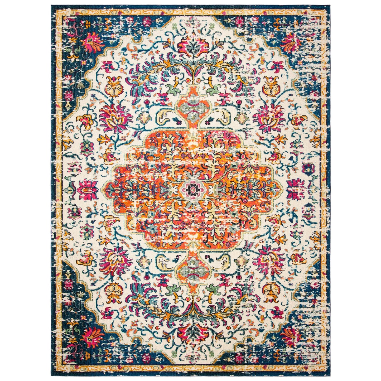 Tapis SAFAVIEH Madison Libusa Boho à médaillon vieilli