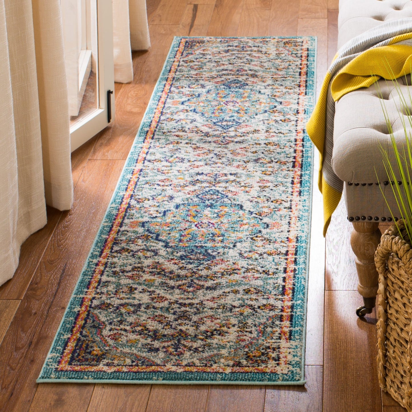 Tapis SAFAVIEH Madison Libusa Boho à médaillon vieilli