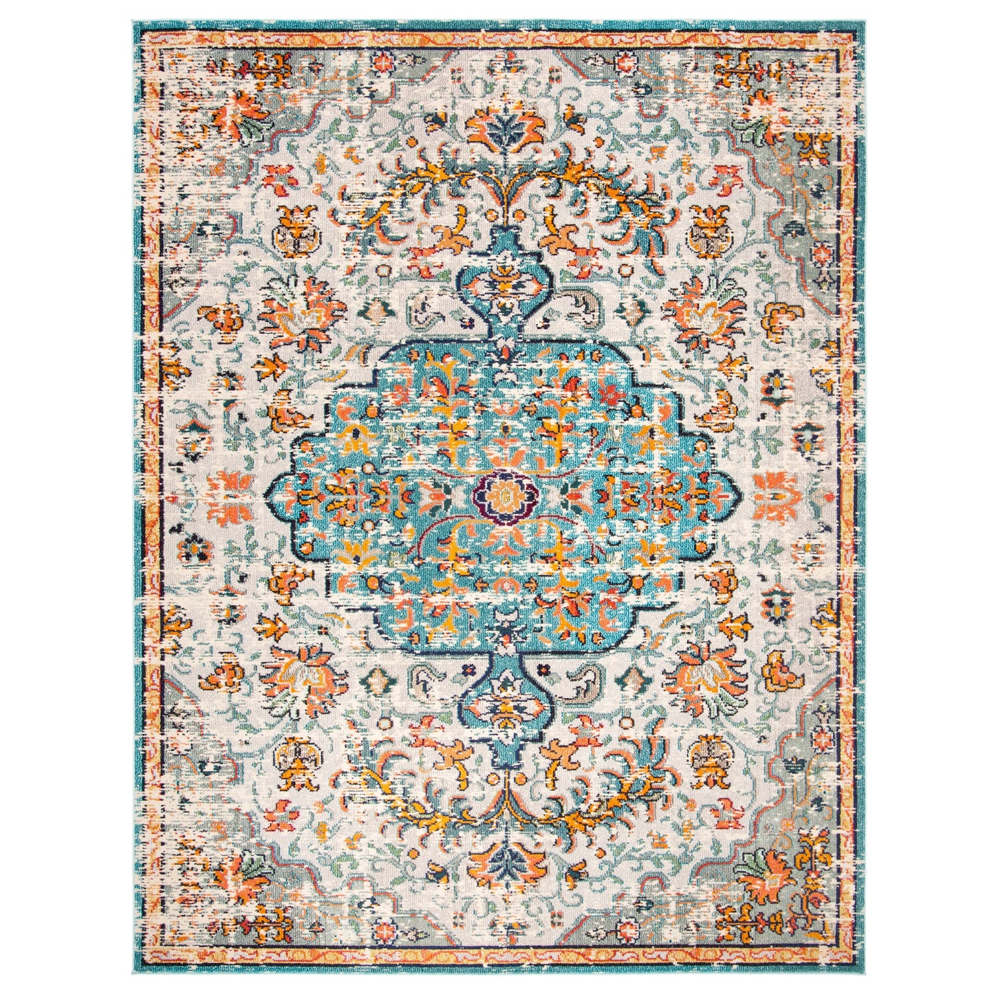 Tapis SAFAVIEH Madison Libusa Boho à médaillon vieilli