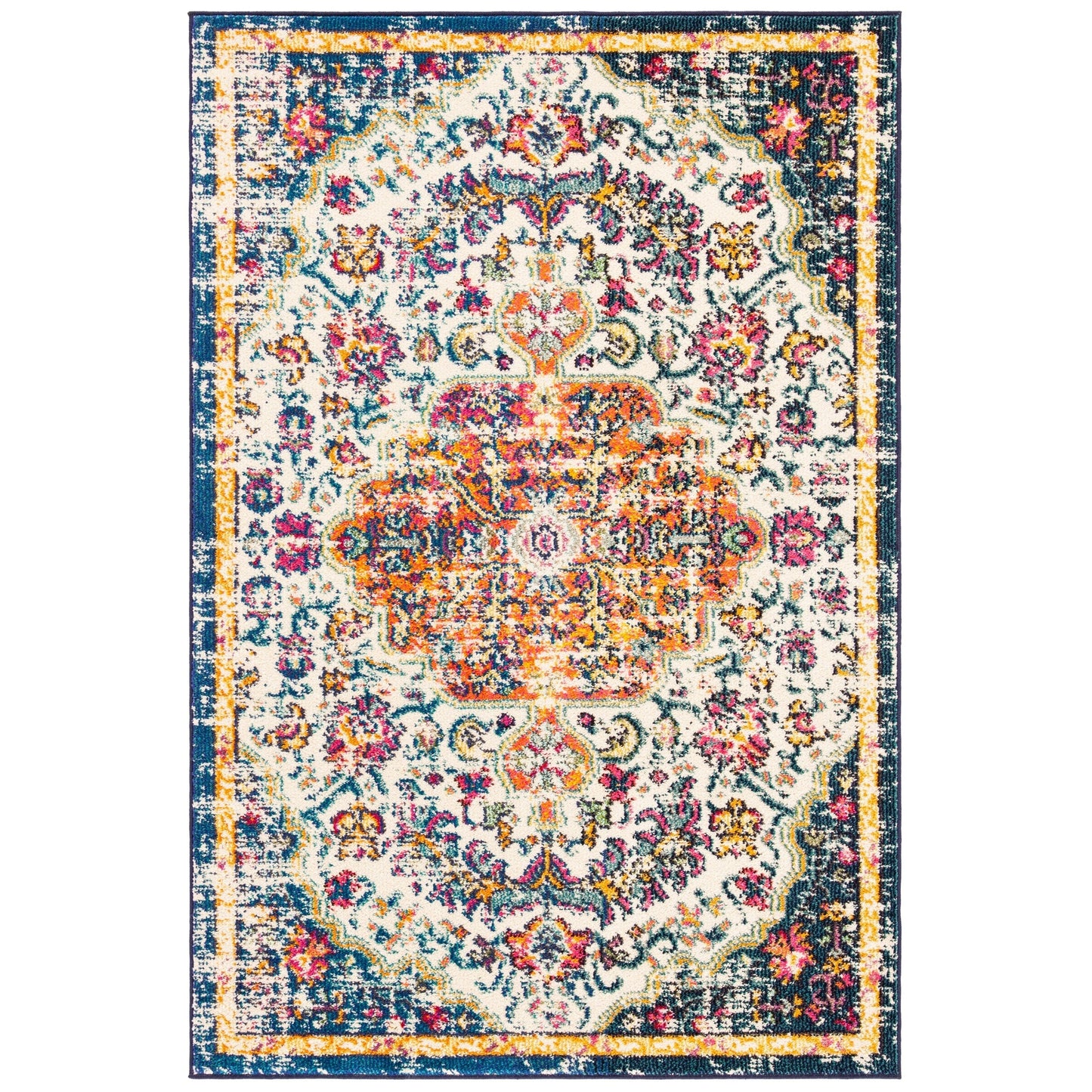 Tapis SAFAVIEH Madison Libusa Boho à médaillon vieilli